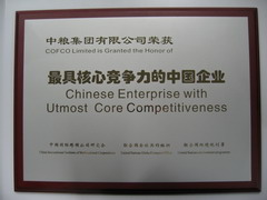 中粮集团荣获“2007年度最具核心竞争力的中国企业”