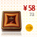 【纯正口味】金帝68%可可薄片黑巧克力(盒装 240g)