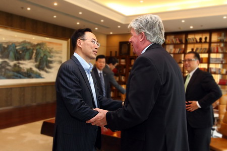 于旭波总裁会见The Global Foundation秘书长Steve Howard